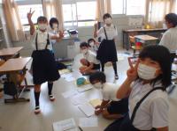 ５年生総合的な学習(自然の家相談中)