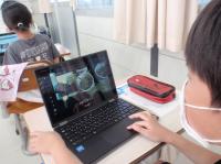 5年生タブレットで稲の観察まとめ
